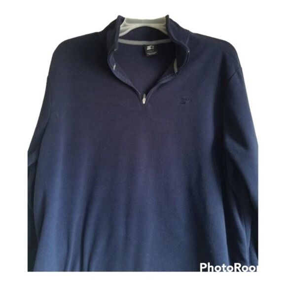 Starter Pull Over Fleece 1/4 Zip Collar Sweatshirt, Size Large NWOT - Picture 2 of 6